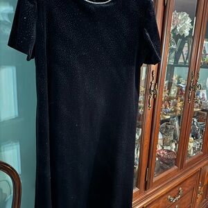 Elegant Black Velvet Dress